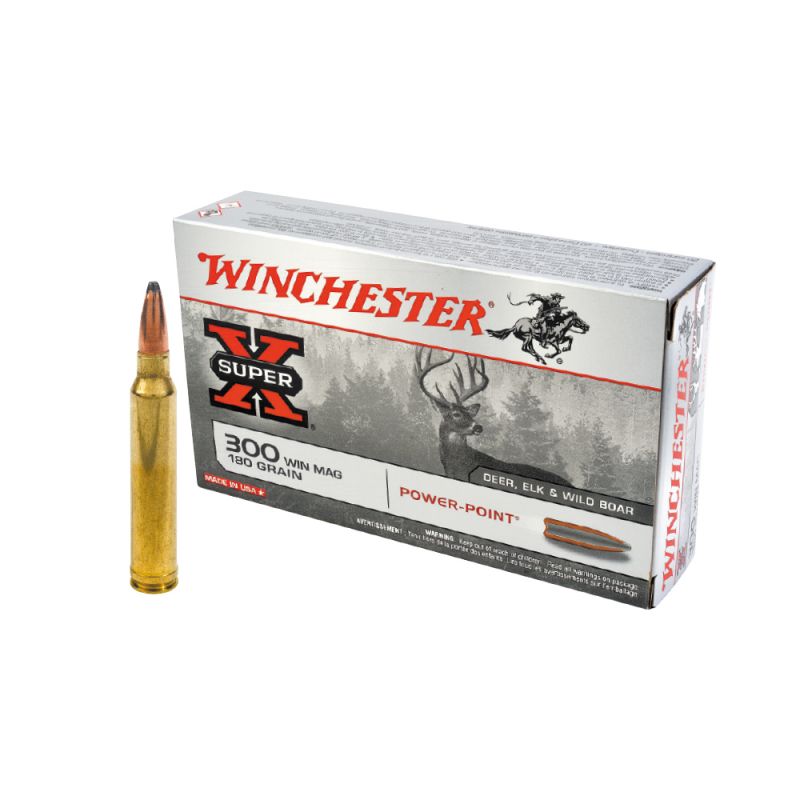 Boite de 20 cartouches Winchester 300 WIN MAG POWER POINT 180gr - Elite Gun  Shop