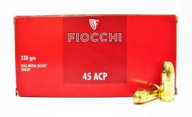 Boite de 50 Cartouches FIOCCHI 45 ACP FMJ 230 gr