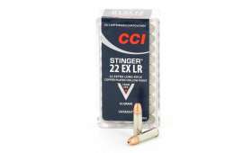 Boite de 50 Cartouches .22LR CCI STINGER CUIVREE HP 5050