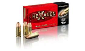 Boite de 50 cartouches Geco 9mm Luger - 124 gr Hexagon