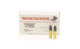 Boite de 50 Cartouches .22LR WINCHESTER T22 40gr LRN