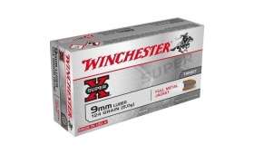 Boite de 50 cartouches Winchester 9 x 19 FMJ 124 gr