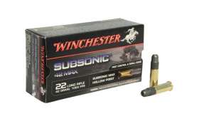 Boite de 50 cartouches Winchester SUBSONIC MAX HP 42gr