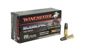 Boite de 50 cartouches Winchester SUBSONIC MAX HP 42gr