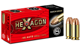 Boite de 50 cartouches Geco 45 AUTO HEXAGON - 200gr