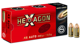 Boite de 200 ogives GECO HEXAGON 45 ACP 200gr