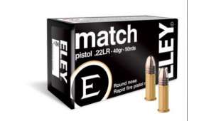 Boite de 50 cartouches ELEY MATCH PISTOL 40gr .22LR