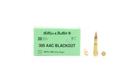 Boite de 20 cartouches SELLIER BELLOT 300 AAC FMJ 124gr