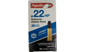 Boite de 50 munitions Aguila Subsonic HP 22 LR 38 Gr