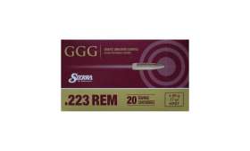 Boite de 20 cartouches 223 rem FMJ 77 Gr - GGG