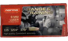 Boite de 50 cartouches NORMA 9mm LUGER - 115 gr FMJ