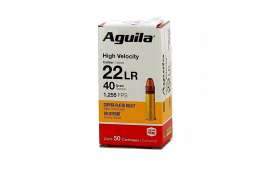 Cartouches Aguila Calibre 22 LR HV SP 40 Grains