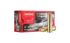 Boite de 50 munitions Norma Range & Training FMJ FP 38 Special 157 gr