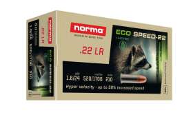 BOITE DE CARTOUCHES NORMA 22LR 1.6G/25GR ECO SPEED-22 HP SANS PLOMB ZINC
