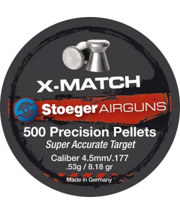 500 Plombs à air X-MATCH 4,5mm plate STOEGER