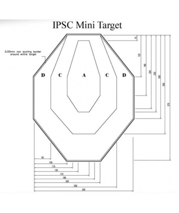 Mini Cible Carton TSV - IPSC TARGET - 60%