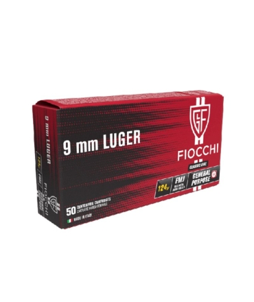 Boite de 50 Cartouches Fiocchi 9x19 FMJ 124 gr