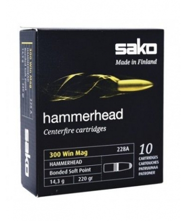 Boite de 20 cartouches Sako 300 Win MAG  HAMMERHEAD SP 14.3G 220GR – 228A