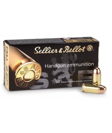 Boîte de 50 cartouches Sellier Bellot  45 ACP - 230 gr FMJ