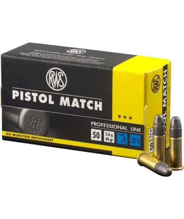 Boite de 50 munitions RWS Pistol Match Professional Line .22 LR