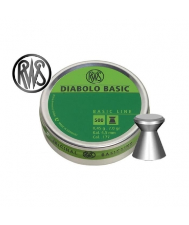 Boite de 500 plombs RWS Diabolo Basic, calibre 4.5 mm