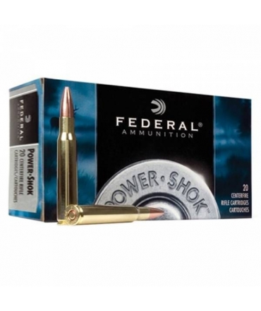 Boite de 20 cartouches FEDERAL calibre .222 Power Shok SP 50 gr
