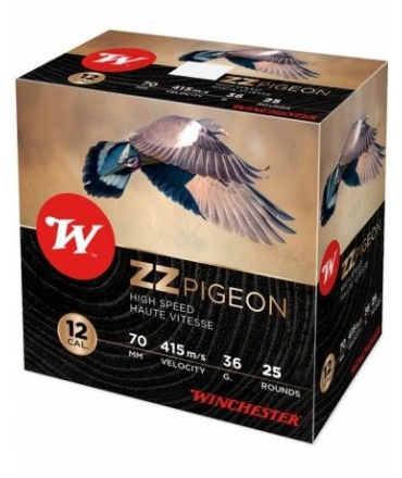 Boite de 25 cartouches ZZ Pigeon Winchester Calibre 12/70 - 36 grammes