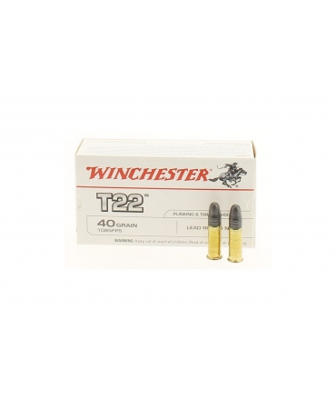 Boite de 50 Cartouches .22LR WINCHESTER T22 40gr LRN