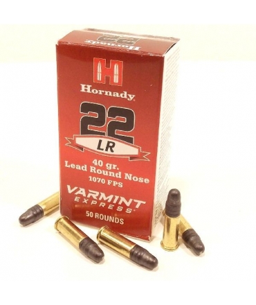 Boite de 50 Cartouches .22LR Hornady varmint Express Lead Round Nose / 780685