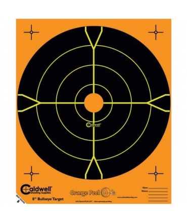 Cible 20cm Autocollante Bullseye Caldwell Orange Peel x5