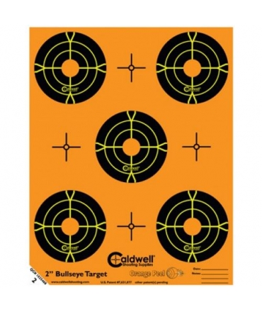 Cible 5cm Autocollante Bullseye CALDWELL Orange Peel x10