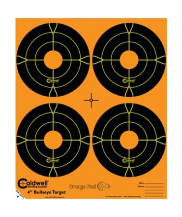 Cible 10cm Autocollante Bullseye CALDWELL Orange Peel x10