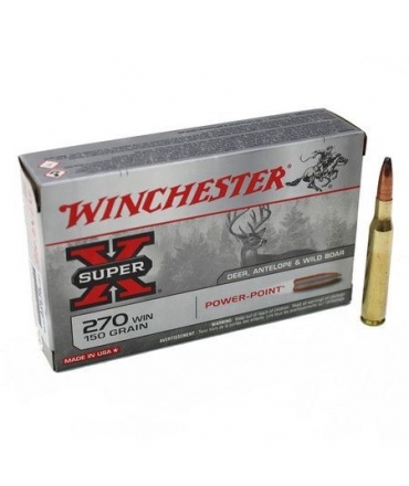 Boite de 20 cartouches Winchester 270 WIN POWER POINT 150gr