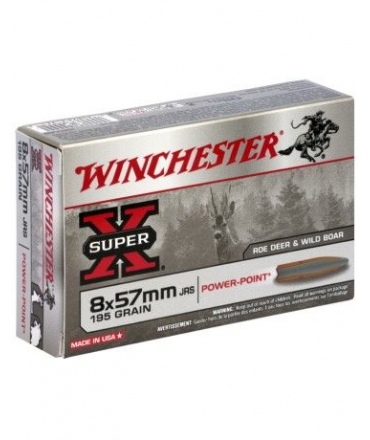 Boite de 20 cartouches Winchester 8x57 JRS POWER POINT 195gr