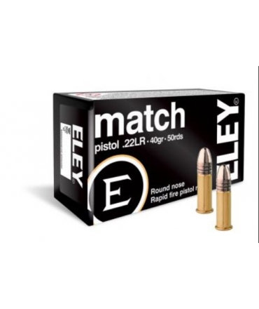 Boite de 50 cartouches ELEY MATCH PISTOL 40gr .22LR