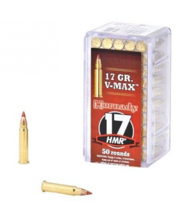 Boite de 50 cartouche HORNADY 17 HMR V-MAX 17gr