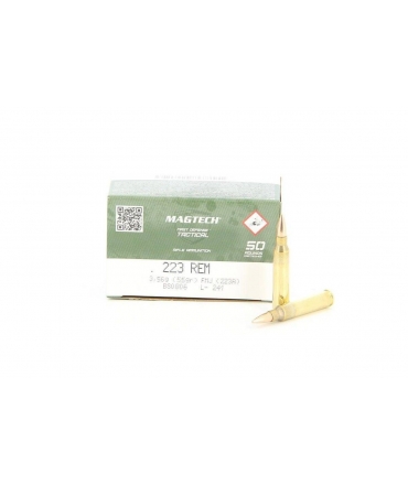 MUNITIONS MAGTECH 223 REMINGTON FMJ 55 GRS BOÎTE DE 50