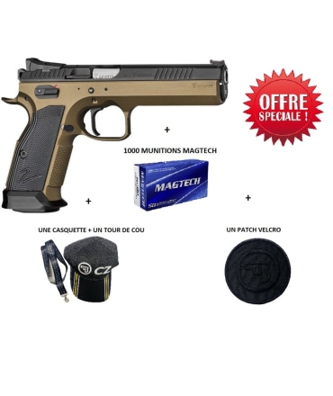 PACK Pistolet CZ 75 TS 2 Deep Bronze calibre 9x19
