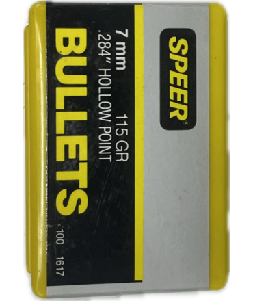Boite de 100 ogives SPEER Cal. 7mm 115gr .284 HOLLOW POINT